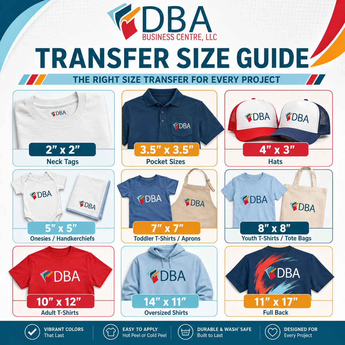 DTF Transfers by Size- Single